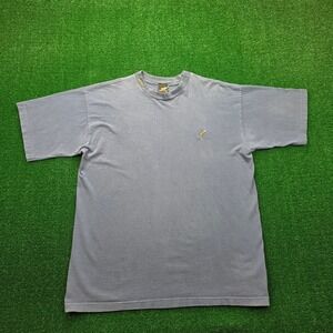 Vintage 90s Gecko Hawaii Tshirt Mens XL Faded Blue Embroidered Logo Surf Beach